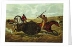 Life on the Prairie - the Buffalo Hunt, 1862 by N. and Ives J.M. Currier