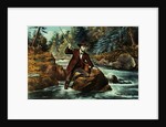 Brook Trout Fishing - An Anxious Moment, 1862 by N. and Ives J.M. (1824-95) Currier