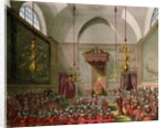 House of Lords from Ackermann's 'Microcosm of London' by T. & Pugin A.C. Rowlandson