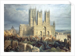 Lincoln Cathedral from the North West, c.1850 by Frederick Mackenzie