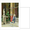 In a Courtyard in Pompeii, 1878 by Luigi Bazzani