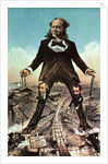 W.H. Vanderbilt as a 'Colossus of Roads' by American School