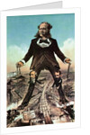 W.H. Vanderbilt as a 'Colossus of Roads' by American School