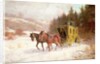 The Post Coach in the Snow by Fritz van der Venne