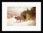 The Post Coach in the Snow by Fritz van der Venne