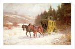The Post Coach in the Snow by Fritz van der Venne