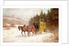 The Post Coach in the Snow by Fritz van der Venne