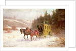 The Post Coach in the Snow by Fritz van der Venne