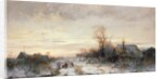Children playing in a winter landscape by August Fink