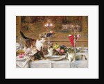 Kittens at a banquet, 19th century by Louis Eugene Lambert