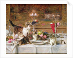 Kittens at a banquet, 19th century by Louis Eugene Lambert