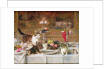 Kittens at a banquet, 19th century by Louis Eugene Lambert