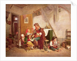 The widowed family, 19th century by Giuseppe Mazzolini