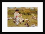 Feeding Ducks, 1883 by Edward Killingworth Johnson