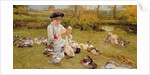 Feeding Ducks, 1883 by Edward Killingworth Johnson