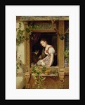 Dreaming on the windowsill by August Friedrich Siegert