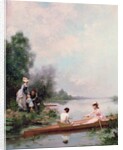 Boating on the River, 19th century by Jules Frederic Ballavoine