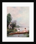 Boating on the River, 19th century by Jules Frederic Ballavoine