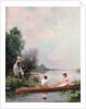 Boating on the River, 19th century by Jules Frederic Ballavoine