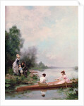 Boating on the River, 19th century by Jules Frederic Ballavoine