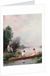 Boating on the River, 19th century by Jules Frederic Ballavoine