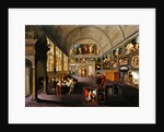 The interior of a picture gallery by Hendrik the Younger Steenwyck