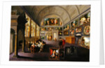 The interior of a picture gallery by Hendrik the Younger Steenwyck