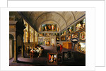 The interior of a picture gallery by Hendrik the Younger Steenwyck