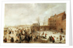A Scene on the Ice near a Town, c.1615 by Hendrik Avercamp