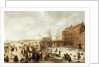 A Scene on the Ice near a Town, c.1615 by Hendrik Avercamp