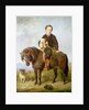 John Samuel Bradford as a boy seated on a shetland pony with a pug dog, 19th century by Gourlay Steel