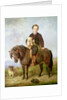 John Samuel Bradford as a boy seated on a shetland pony with a pug dog, 19th century by Gourlay Steel