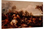 A cavalry skirmish by Jan Asselyn