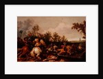 A cavalry skirmish by Jan Asselyn