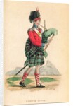 The Scotch Piper from Ackermann's 'World in Miniature' by Frederic Shoberl