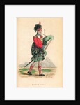 The Scotch Piper from Ackermann's 'World in Miniature' by Frederic Shoberl