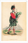 The Scotch Piper from Ackermann's 'World in Miniature' by Frederic Shoberl