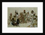 Nine courtiers and servants of the Raja Patiala, c.1817 by Indian School