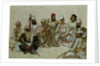 Nine courtiers and servants of the Raja Patiala, c.1817 by Indian School