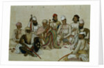 Nine courtiers and servants of the Raja Patiala, c.1817 by Indian School