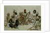 Nine courtiers and servants of the Raja Patiala, c.1817 by Indian School