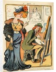Phryne: caricature of an artist's model by Lucien Metivet