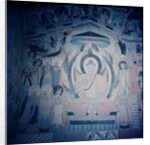 Shakyamuni Buddha preaching, surrounded by Bodhisattvas and Aspareses, Nanbeichao II period, 501-580 AD by Chinese School