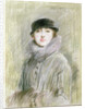 Portrait of a Lady with a Fur Collar and Muff, 20th century by Paul Cesar Helleu