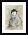 Portrait of a Lady with a Fur Collar and Muff, 20th century by Paul Cesar Helleu