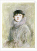 Portrait of a Lady with a Fur Collar and Muff, 20th century by Paul Cesar Helleu