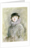 Portrait of a Lady with a Fur Collar and Muff, 20th century by Paul Cesar Helleu