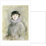 Portrait of a Lady with a Fur Collar and Muff, 20th century by Paul Cesar Helleu