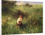 Girl in a Field, 1857 by Ludwig Knaus