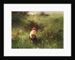 Girl in a Field, 1857 by Ludwig Knaus